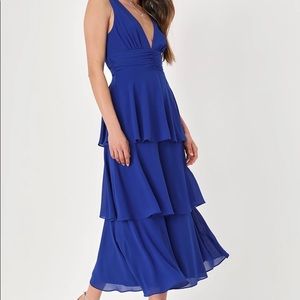 Lulus Celebration Time Sleeveless Tiered Dress